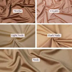 1 Yard Shiny Milliskin Nylon Spandex 4 Way Stretch for Customwear 36" x 60" Width Dark Nude Fabric