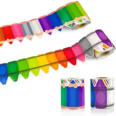 Rainbow Bulletin Board Borders 65.6ft - Crayon & Pencil Classroom Decor