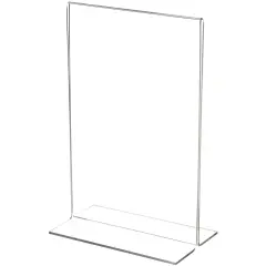Plymor Clear Acrylic Sign Display / Literature Holder (Bottom-Load), 5.5" W x 8.5" H
