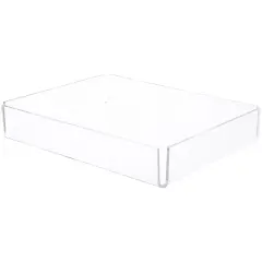 Plymor Clear Acrylic Open Corner Merchandise Display Tray, 9.5" W x 12.25" D x 2.125" H