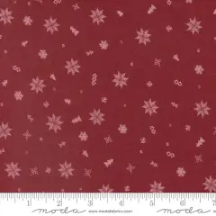 Cozy Wonderland Red Burgundy Snowflakes 44"/45" Fabric Per Yard