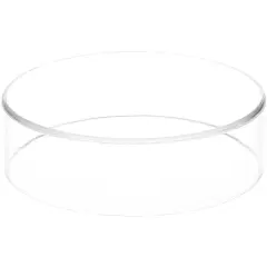 Plymor Clear Acrylic Round Cylinder Display Riser, 2" H x 7" D