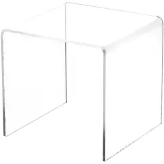 Plymor Clear Acrylic Square Display Riser, 5" H x 5" W x 5" D (1/8" thick)