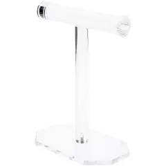 Plymor Clear Acrylic T-Bar Necklace Display Stand, 10.75" H x 8" W x 5" D