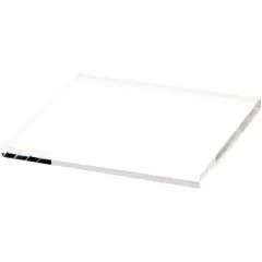 Plymor Clear Square Acrylic Display Base, 5" W x 5" D x 0.375" H