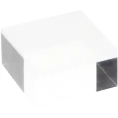 Plymor Clear Polished Acrylic Square Display Block, 1" H x 2" W x 2" D