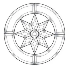 15" & 10" Diameter Exquisite Clear Glass Folk Art Bevel Cluster EC830