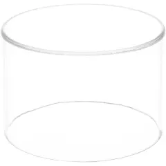 Plymor Clear Acrylic Round Cylinder Display Riser, 4" H x 6" D