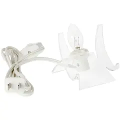 Plymor Clear Acrylic Lighted Double-Scoop Display Easel, 3" H x 2.875" W x 3.125" D