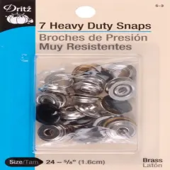 Dritz Heavy-Duty Snaps 5/8" 7/Pkg