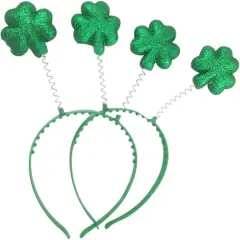 St Patrick's Day Headband,Shamrock Head Boppers Hats,St Patrick's Day Decorations,2Pcs