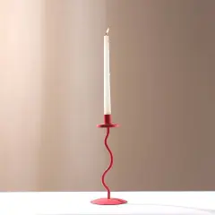 Candle Holder Groovy Glow Pink &ndash; 4x10 Inch Home D&eacute;cor Accent for Elegant Ambiance