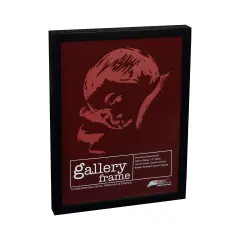 Ambiance Gallery Wood 1.5" Deep Picture Frames - 9x12" 4-Pack, Black Wood Frames, Shatter-Resistant Acrylic Glazing & MDF Backing, Horizontal or Vertical Wall Display