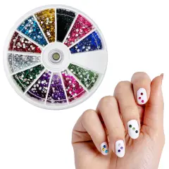 Wrapables Rhinestones 2400 Piece 12 Color Nail Art Nailart Manicure Wheels