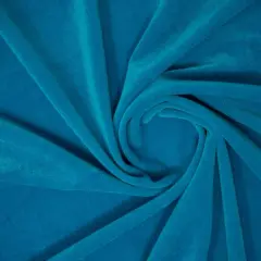 Regal Matte Stretch Velvet Fabric 58&rdquo; Wide Polyester Spandex 4-Way Stretch for Costumes & Fashion Turquoise