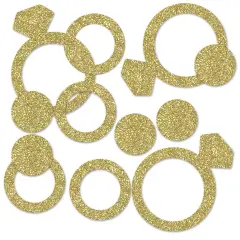 12 Pack Bulk Bachelorette Party Diamond Ring Deluxe Sparkle Confetti (0.5 Oz/Pkg)