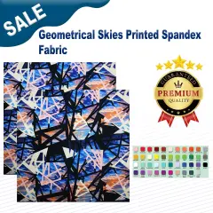 Geometrical Skies Printed Spandex Fabric