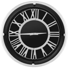 Silent Wall Clock with Silver Frame