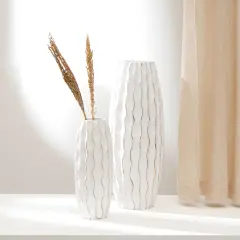 Wooden Decorative Accent Vase-6x18 Inch