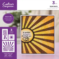 Crafter's Companion Stencil Set-Sun Rays