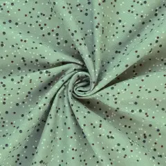 Mook Fabrics Dotted Flannel Fabric [108 in. Wide] - By The Yard Granite Green