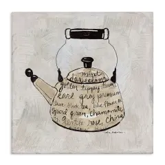Stupell Industries Tea Types on Kettle Canvas By Carol Robinson