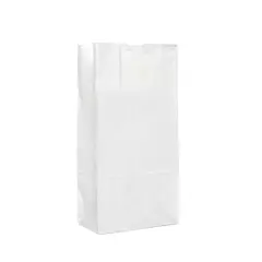 White Packaging Bags 7'' x 4 1/2'' x 13 3/4''