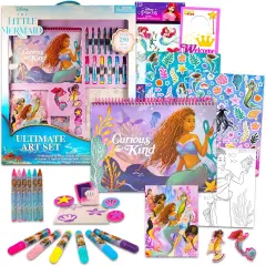 Little Mermaid Art Set, 250+ Pc Little Mermaid Movie Activity Bundle with Coloring Pages