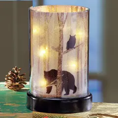 Collections Etc Northwoods Lighted Candle Hurricane