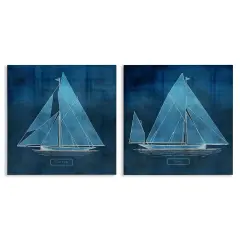 Stupell Industries Nautical Sailboat Vessels Duo 2pc Canvas Set By Susan Arnot