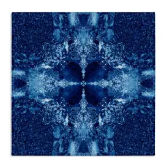 Stupell Industries Blue Detailed Symmetry Canvas Wall Art Design by El Perkin