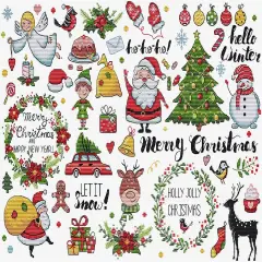 Christmas Sampler L9928 Counted Cross Stitch Kit