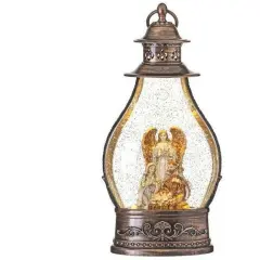 13" LED Nativity Lantern Water Globe