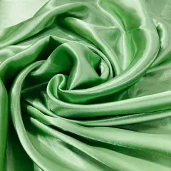 1 Yard Charmeuse Medium Satin Lining Polyester Fabric Elegant Dressmaking Material 60 Inch Width Sage
