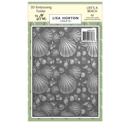 Lisa Horton Crafts Embossing Folder-Life's A Beach