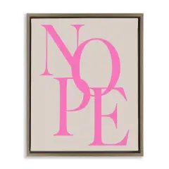Stupell Industries Nope Contemporary Typography Floating Frame By House of Lulu