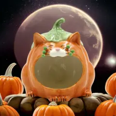 Ceramic Whisker Pumpkin Cat Candy Bowl or Key Holder, Home D&eacute;cor, Gift for Her, Gift for Mom, Kitchen D&eacute;cor, Fall D&eacute;cor, Halloween D&eacute;cor