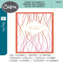 Sizzix A5 Clear Stamps W/Framelits Dies By Stacey Park 14/Pk-Creative Coordinations, Live Wire