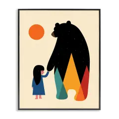 Stupell Industries Bear & Girl Silhouette Framed Giclee By Andy Westface