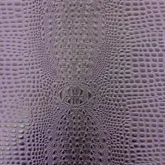 1 Yard 3D Embossed Gator Vinyl Fabric Faux Alligator Upholstery Craft Material Durable 56" Width Purple