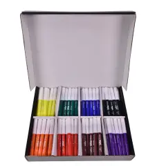 School Smart Art Markers, Fineline Tip, Assorted Colors, Pack of 200