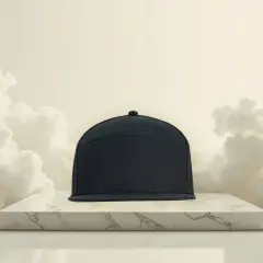 1 Count Stylish Hybrid Flat Bill Cap 100 Percent Cotton Twill with Adjustable Strap Back Light Khaki