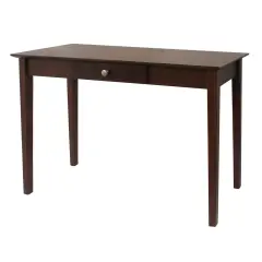 44" Walnut Finish Wooden Console Table with Storage Drawer for Living Room or Entryway Use