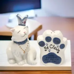 You Are Perfect Just The Way You Are Ceramic Cat Salt & Pepper, Home D&eacute;cor, Gift for Her, Him, Kitchen D&eacute;cor, Cat Lovers Gift, Pet Loss Gift