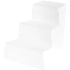 Plymor Frosted Acrylic Tapered Display Stairs, 12" H x 12" W x 12.5" D