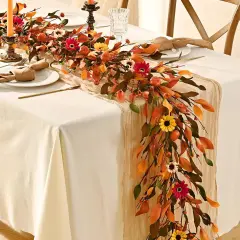 Fall Garland with Lights 6FT