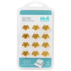 We R Charm Stapler Charm 12/Pkg-Gold Heart
