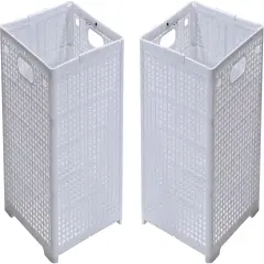 Collapsible Plastic Laundry Baskets,Foldable Laundry Hamper,Pack of 2