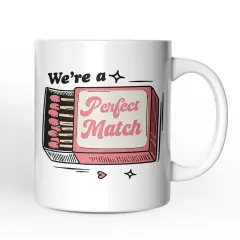 We're a Perfect MatchMug for Couple, Retro Cute Gift