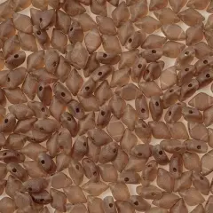 Matubo 2-Hole Czech Glass Transparent Matte Gemduo Beads, 50g Dark Topaz Matte